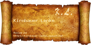 Kirnbauer Lenke névjegykártya